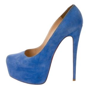 COPY - christian louboutin daffodile in royal blue suede